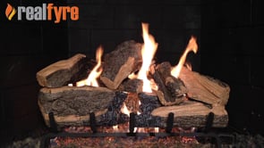 Realfyre- Charred Rugged Split Oak Set With G4- Burner