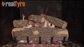 Real Fyre Woodland Oak Gas Log Set Vented With Burner