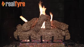 Real Fyre Rustic Oak Gas Log Set Vented With Burner