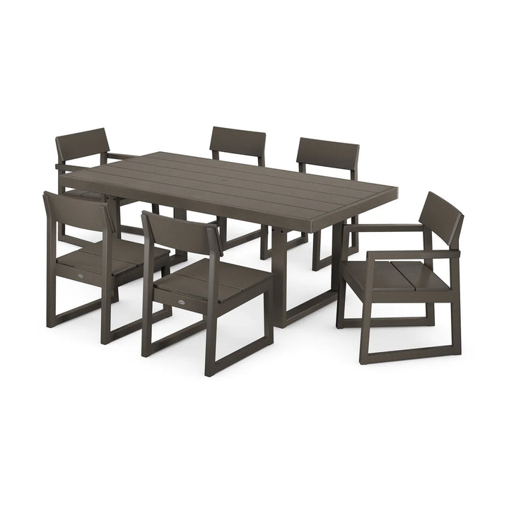 Polywood PWS552-1 EDGE 7-Piece Dining Set
